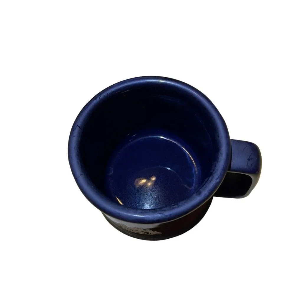 Vintage 1985 Old Spice SHAVING MUG‎ Cobalt Blue Sailboat Handmade Taiwan